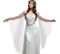 UniqKaliber Gants victoriens longs en tulle, manches amovibles, accessoires de robe de mariée gothique, couvre-bras pour costume d'Halloween, blanc, taille unique