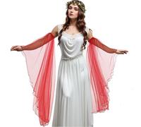 UniqKaliber Gants victoriens longs en tulle, manches amovibles, gothique, couvre-bras pour Halloween, robe de mariée, Rouge, taille unique