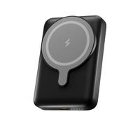 UNIQO Power Mag 10K - PowerBank 10.000mAh, Recharge Wireless 15W, USB-C Power Delivery 20W (PD 3.1), Batterie Externe Magnétique MagSafe, Charge Rapide, Chargeur Portable de Voyage, Compact, Noir
