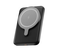 UNIQO Power Mag 5K - PowerBank 5.000mAh, Recharge Wireless 15W, USB-C Power Delivery 20W (PD 3.1), Batterie Externe Magnétique MagSafe, Charge Rapide, Chargeur Portable de Voyage, Compact, Noir