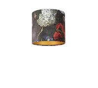 Uniqq Abat-jour en velours Fleurs Ø 20 cm - 20 cm de haut