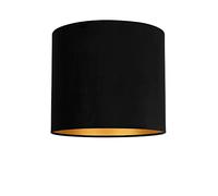 Uniqq Abat-jour en velours noir Ø 40 cm - 40 cm de haut