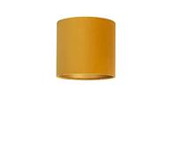 Uniqq Abat-jour velours ocre jaune Ø 25 cm - 25 cm de hauteur