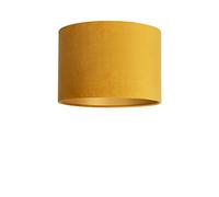 Uniqq Abat-jour velours ocre jaune Ø 35 cm - 20 cm de haut