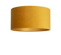 Uniqq Abat-jour velours ocre jaune Ø 50 cm - 25 cm de haut