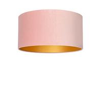 Uniqq Abat-jour velours rose Ø 50 cm - 25 cm de haut