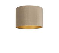 Uniqq Abat-jour velours taupe Ø 35 cm - 20 cm de haut
