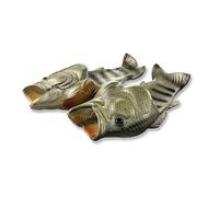 Uniqstore Sandales amusantes en forme de poisson pour homme, femme ou enfant, beige