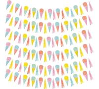 Unique- Guirlande de Glace en Papier avec Pompons-1,82 m-Pastel-pour fête d'été-1 pièce, 16750, Multicolore