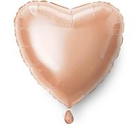 Unique-18 Heart Shaped Foil Classy Rose Gold Color Ballon en aluminium en forme de cœur 45,7 cm | Thème chic couleur or, 52967, Taille unique