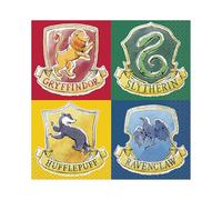 Unique 23562EU Lot de 16 serviettes en papier 16,5 cm Motif fête Harry Potter Multicolore