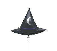 Unique 23659 Chapeau de sorcière géant en aluminium - 63 cm - Fête d'Halloween - 1 pièce - Noir