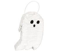 Unique 23680 Mini piñata fantôme effrayant pour décoration de fête d'Halloween hantée (1 pièce), blanc