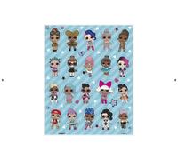 Unique 23799 LOL Surprise Feuilles d'autocollants Party-4er Pack, Cartoon, Multicolour