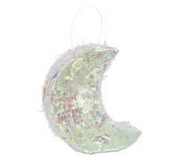 Unique Décoration Mini Lune Irisée Pinata Faveur - Fête Galaxie Violette - 1 Pièce (Lot de 1), 26363, Iridescent