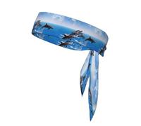 Unique 3D Animal Dauphin Impression One-Pack Bandeaux Cravate Évacuation de l'humidité Athlétique Sport Bandeau pour Hommes et Femmes