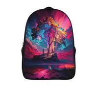 unique 3d école sacs 2 compartiment pour ado et adultes nuit de rêve imprimé 3d sac à dos paysage arboré garçon fille sac a dos collège-16,pour les voyages les affaires