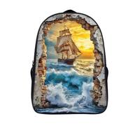 unique 3d école sacs cool traverser les murs sac d'école imprimé en 3d voilier 12 ans et plus filles garçon sac à dos d'école 2 compartiment-16,pour les voyages les affaires