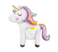 Unique-30 Giant Standing Unicorn Centerpiece Design Licorne géante Debout 76,2 cm | Centre de Table en Forme de Ballon, 75777, Multicolore