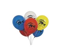 Unique 78425 Lot de 8 ballons en latex Motif pirate Couleurs assorties