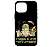 Unique Angler GNOME - Fishing and Beer That`s Why I´m Here Coque pour iPhone 16 Pro Max