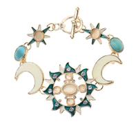 Unique Asymétrie Soleil Lune Étoile Tendance Soleil Lune Étoile Accessoire Pour Femme avec Strass Asymétrie, taille unique, Comme décrit