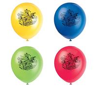 Unique Balloons-12 | Assorted Pcs. Warner Bros Ballons en latex - 30,5 cm | Assortis | Justice League | 8 pièces, 49975, multicolore