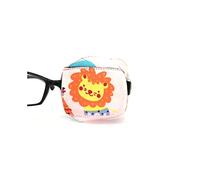 Unique Belle Bande Dessinée Eye Patch Lunettes Couverture Entraînement Paresseux Amblyopie Strabisme Corrigé Correctifs Pour Enfants - (Motif Lion #A) Oeil Gauche