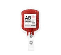 Unique Blood Bag Shape Badge Reel Clip Business Card Holder Acrylic Texture Great for Nurses Doctors and Hospital Staff Doctor Badge Accessory