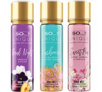 Unique Body Mist Brume Parfumée White Floral, Cashmere, Sweet Pea Brume Corporelle Parfumée Pour Femme 150ml (Lot De 3)