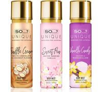 Unique Candy Kiss Brume Parfumée Truffle Cream, Sweet Pea, Vanilla Candy Brume Corporelle Parfumée Pour Femme 150ml (Lot De 3)