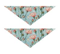 Unique Carnation Neutral Bloom Cute Dog Bandanas Snap Button Scarf Mouchoir Cute Pet Holiday Set for Dogs Cats L