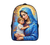 unique cartables scolaires 12 ans et plus garcon fille fils saint sac à dos imprimé en 3d 2 compartiment notre dame sac à dos imperméable-16,pour l'école les voyages les affaires