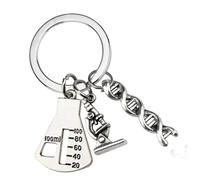 Unique Chemistry Molécule Anneaux Sac à Dos Charm Élégant Porte-clés Texture Métal pour Cadeaux Spéciaux pour Ami Science Bijoux Cadeau, K338, taille unique