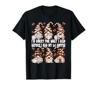 Unique Coffee Gnomes for Women and Men Funny Coffee Saying T-Shirt