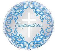 Unique-Confirmation Foil Blue | 18" | 1 Pc. Ballon en aluminium Bleu | 45,7 cm | 1 pièce, 74807