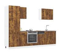UNIQUE Cuisine complète et kitchenette LMT - Ensemble d'armoires de cuisine 7 pcs Kalmar bois d'ingénierie cozy828771