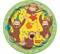 Unique Curious George Birthday Party 7" Dessert Plates - 8 per Pack