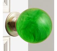 Unique Decorative Door Handle, Round Glass Bead Door Handle, Retro Round Resin Epoxy Flower Door Knob Retro, Animal Designs adds Charm to Modern and Classic Homes Nature Home Decor(#10,1.97in/5cm)