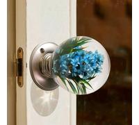 Unique Decorative Door Handle, Round Glass Bead Door Handle, Retro Round Resin Epoxy Flower Door Knob Retro, Animal Designs adds Charm to Modern and Classic Homes Nature Home Decor(#4,1.97in/5cm)