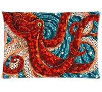 Unique Design Octopus Zippered Pillow Cases 20"x30" one side