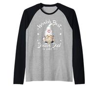 Unique Doctor GNOME for Men Funny Fathers Day Doctor Dad Manche Raglan