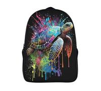 unique étudiant cartable 2 compartiment pour ado et adultes art en couleur 3d imprimé sac à dos d'école tortue de mer garçon fille petit sac a dos-16,pour l'école les voyages les affaires