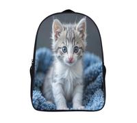 unique étudiants sac d'école 2 compartiment pour ado et adultes chaton duveteux 3d imprimé sac à dos d'école yeux de chaton garçon fille petit sac a dos-16,pour les voyages les affaires
