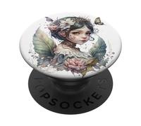 Unique Fairy Graphic Floral Fairy Accessories Cute Flower PopSockets PopGrip Adhésif