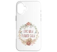 Unique Floral Boho Decor for Hippie Mom Women Flower Child Coque pour iPhone 16 Plus