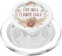 Unique Floral Boho Decor for Hippie Mom Women Flower Child PopSockets PopGrip pour MagSafe