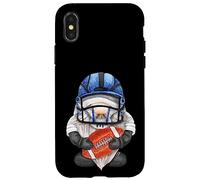 Unique Football GNOME with Helmet and Ball for GNOME Lover Coque pour iPhone X/XS