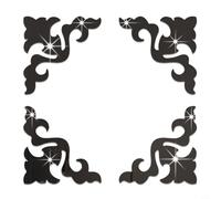 Unique For DIY Autocollants muraux réfléchissants en acrylique pour des améliorations esthétiques dans différentes pièces (noir)