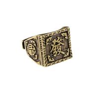 Unique Fortunes Bagues en laiton vieilli pour homme, accessoires vintage, thème historique, événement, accessoire en laiton antique, Comme décrit, Produit conforme à la description.
